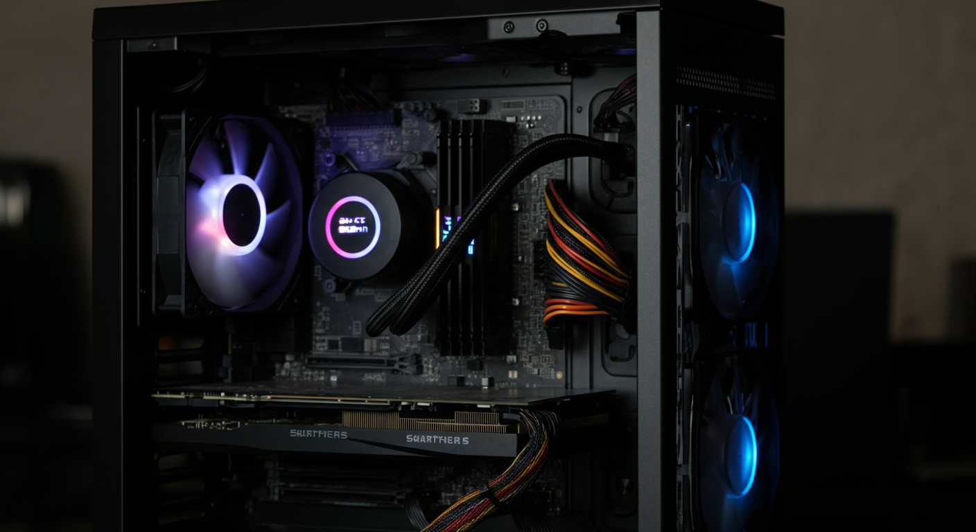 Cable management pulito all'interno di un PC con alimentatore modulare