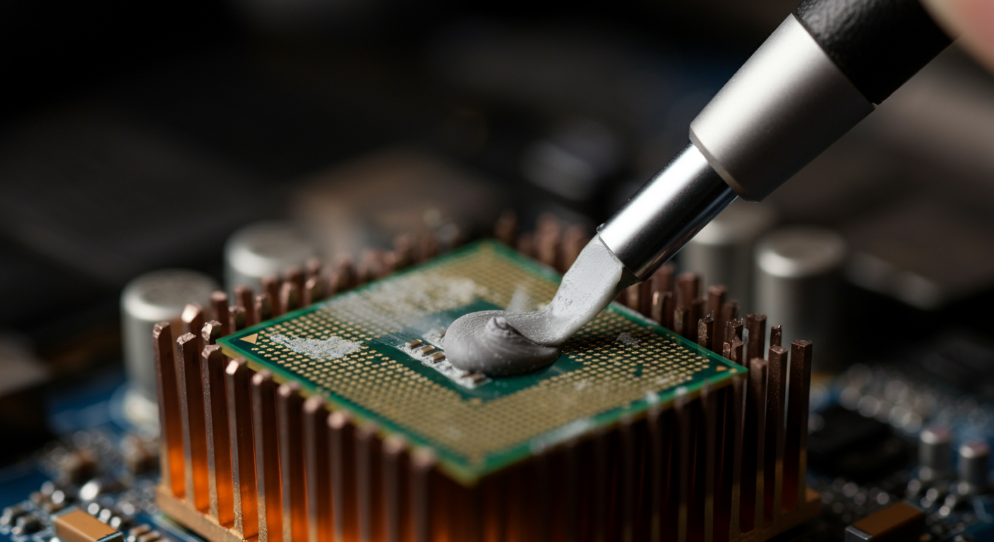 Applicazione pasta termica su processore CPU
